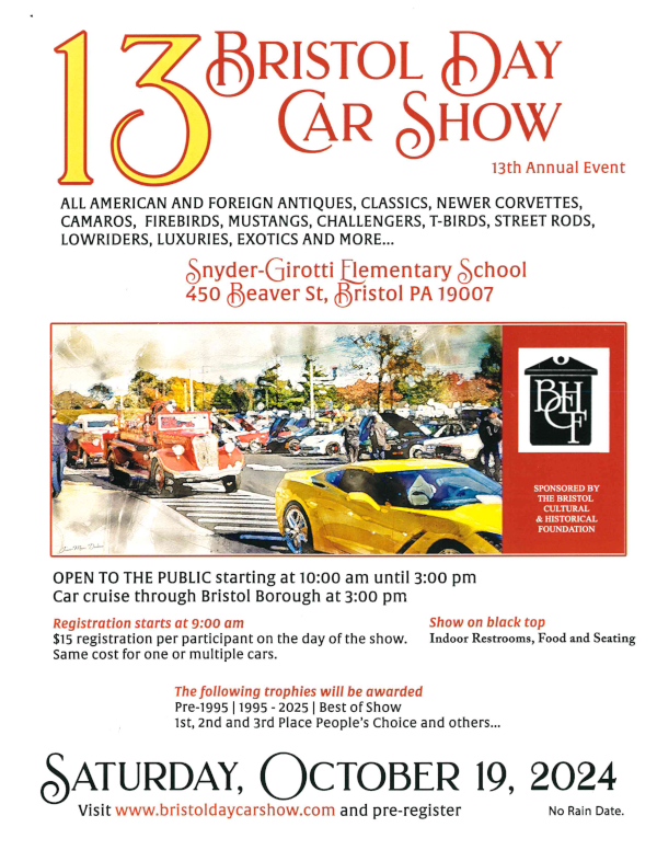 2024 Bristol Day Car Show event flyer small image link